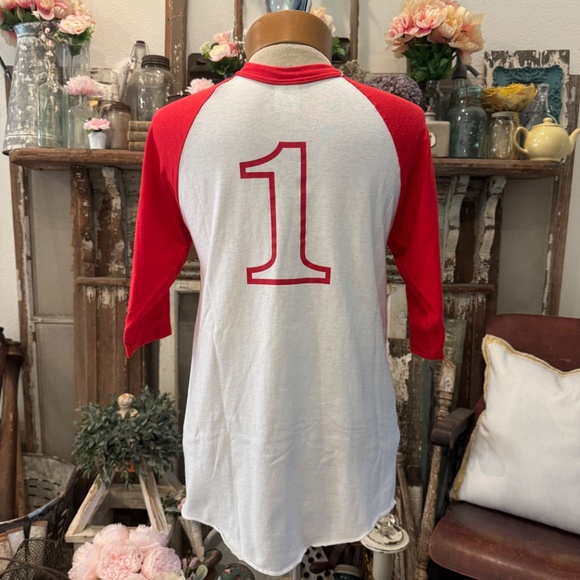 Vintage 90s SWINGERS Diner RAGLAN Tee T-SHIRT Waitress UNIFORM California Small - Picture 4 of 6